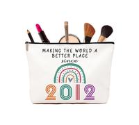Cadeaux d'anniversaire pour femme - Sac à maquillage arc-en-ciel personnalisé pour maman, grand-mère, meilleure amie, 2012., 2012