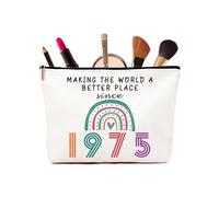 Cadeaux d'anniversaire pour femme - Sacs cosmétiques arc-en-ciel personnalisés pour maman, meilleure amie, sœur, meilleure amie, meilleure amie, sœur, meilleure amie, meilleure amie, etc, 1975., 1975