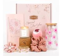 Cadeaux d'anniversaire pour femmes, amitié, adolescentes, filles, coffret cadeau d'anniversaire unique pour fille, sœur, fille, amis, idées de tasses en verre esthétiques mignonnes marguerites