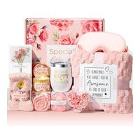 Cadeaux d'anniversaire pour femmes, cadeaux de soins personnels, paniers-cadeaux de spa rose, ensemble de salle de bain, cadeaux de cadeau, emballage de soin, cadeaux de Saint-Valentin, cadeaux