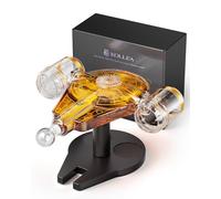 Cadeaux d'anniversaire pour hommes et papa Galaxy, lot de 2 bouteilles de whisky spatial doré, édition limitée, 2 verres à shot amusants, idées de cadeaux pour frères, bouteille de whisky pour bar
