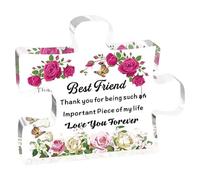 Cadeaux d'anniversaire pour maman pour mère - Puzzle gravé en acrylique - Pièce d'anniversaire de mariage - Fête des mères pour mère - Puzzle en acrylique - Cadeaux pour maman