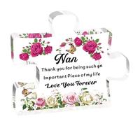 Cadeaux d'anniversaire pour maman pour mère - Puzzle gravé en acrylique - Pièce d'anniversaire de mariage - Fête des mères pour mère - Puzzle en acrylique - Cadeaux pour maman