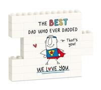 Cadeaux d'anniversaire pour papa de la part de sa fille et de son fils - Plaque de puzzle amusante, cadeau cool de la part des enfants et de la femme, cadeau unique pour la fête des pères, Noël