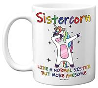 Cadeaux d'anniversaire pour sœur - Sistercorn - Tasses « Best Sister », tasse « Happy Birthday Sister », cadeaux de Noël spéciaux pour sœur, tasses à thé, café, tasses en céramique de 325 ml, passent