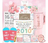Cadeaux de 16e anniversaire pour filles - Idées de cadeau d'anniversaire pour filles de 16 ans - Cadeaux sympas pour filles de 16 ans - Cadeaux pour filles de 16 ans - Décorations d'anniversaire pour