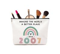 Cadeaux de 18e anniversaire pour filles - Sacs de maquillage amusants pour 18e anniversaire 2007, cadeaux de 18 ans pour sœur, fille, petite-fille et meilleures amies, 2007, 2007