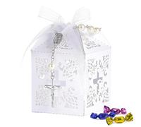 Cadeaux de Baptême pour Invités Coffret souvenir chrétien avec en perle et | Ensemble souvenir de baptême Pour célébration mariage église messe dominicale services