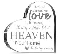 Cadeaux de condoléances en acrylique - Cadeau de condoléances pour la perte d'un être cher, père, mère (10 x 10 x 0,9 cm)