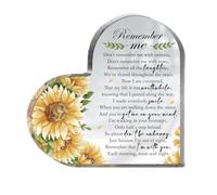 Cadeaux de condoléances, plaque en acrylique en forme de cœur, décoration commémorative, presse-papier commémoratif, décorations de souvenir pour la perte d'un être cher ou d'une grand-mère, cadeau de