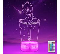 Cadeaux de danse classique, lampe 3D illusion veilleuse pour enfants avec télécommande 16 couleurs changeantes Cadeaux pour maman, anniversaire, mariage, Saint-Valentin, remise des diplômes, ami