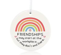 Cadeaux de départ pour collègues et femmes, ornements ronds en céramique à suspendre pour collègues, enseignants, meilleures amies, infirmières, patrons, retraite, nouvel emploi, cadeaux d'adieu