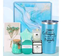 Cadeaux de départ pour collègues femmes, cadeaux de départ à la retraite pour femme, cadeaux de remerciement, cadeaux de Noël, d'anniversaire, cadeau unique bleu, ensemble de bain relaxant pour