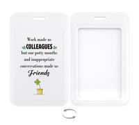 Cadeaux de départ pour collègues femmes Secret Santa Christmas Thank You Leaving End of Year End of Term Goodbye Appreciation Birthday Halloween Pâques Nouvel An Porte-badge Cadeaux pour collègues de