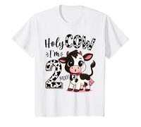 Cadeaux de fête d'anniversaire pour Enfants « Holy Cow I'm Two 2 Years Old » T-Shirt