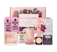 Cadeaux de fête des mères, cadeaux d'anniversaire pour maman, panier cadeau pour maman, coffret cadeau pour femme, épouse, belle-mère, nouvelle maman. Cadeau de Noël, cadeau pour maman pour la fête des mères. Ensemble de tasses à café, collier, chaussettes, bougie