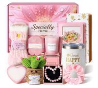 Cadeaux de fête des mères pour femme - Coffret cadeau spa 10 pièces avec bombe de bain et cactus au crochet - Hug In a Box Get Well Surprise pour maman, elle, sœur - Anniversaire relaxant