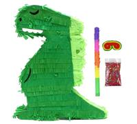 Cadeaux de fête dinosaures, piñata dinosaure avec bâton en plastique, bandeau en papier et confettis, piñatas pour anniversaire, jeux et activités scolaires