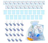 Cadeaux de fête rose et bleu - Porte-clés éléphant de 223 g, paquet souvenir de fête prénatale, beaux accessoires souvenirs, célébrations comme décoration de cadeau | mariages, anniversaires, noms