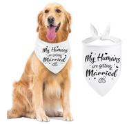 Cadeaux de fiançailles pour couples - Cadeaux de mariée My Humans are Getting Married Bandana pour future mariée Cadeau de mariage Blanc pour fête prénuptiale