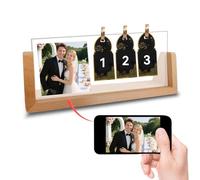 Cadeaux de fiançailles pour couples Calendrier de compte à rebours de mariage personnalisé personnalisé avec photo/texte Cadeau de fiançailles pour femmes Future Mme Fiancée Couple nouvellement fiancé