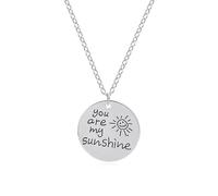 Cadeaux de filles de fille You Are My Sunshine, Pendant Collier Birthday's Saint Valentin Thanksgiving Christmas pour femme petite amie Maman fille Tante nièce
