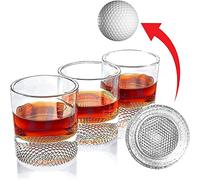 Cadeaux de golf pour homme, papa, lot de 4 verres à whisky avec balle de golf, idée de cadeau d'anniversaire unique de la part de sa fille, fils, cadeau de départ à la retraite, cadeau pour père, lui