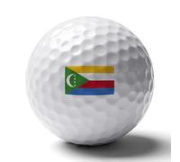Cadeaux De Golf Pour Hommes Balles De Golf Uniques Et Personnalisées Aux Couleurs Du Drapeau De L'Union Des Comores Accessoires Originaux Pour Les Passionnés De Golfeurs Pour Un Anniversaire Ou Noël