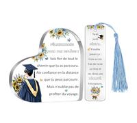 Cadeaux De Graduation Pour Hommes Cadeaux De Diplômé Enseignes De Cœur Marque-page Ensemble 2PC Plaques Inspirantes Marque-pages Encouragement Souvenir Personnalisé Pour Amis Fils Frère Neveu Cousins