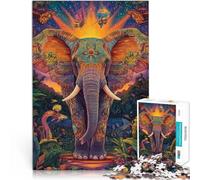 Cadeaux de Jeux stimulants Éléphant des Hautes Terres Dynamique Puzzles 1000 pièces pour Adolescents 50x75cm Idées Cadeaux pour Les 14 Ans et Plus