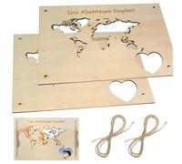 Cadeaux de Mariage, Cadeau D'argent Carte du Monde de Mariage Cadeau de Mariage en Bois, Carte de Mariage en Bois, Carte de Mariage Personnalisée, Cartes de Félicitations Créatives pour les Mariés