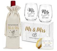 Cadeaux de mariage pour couples 2025 Mr et Mrs EST 2025 Cadeaux pour future mariée, fiançailles, fête prénuptiale, idée cadeau unique pour elle, lui, mariée, hommes, futurs Mr et Mrs Best Friend