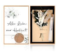 Cadeaux de mariage pour les mariés, emballage cadeau en argent de mariage, emballage cadeau, cadeaux en argent, boîte cadeau avec carte de mariage, fleurs séchées, corde de chanvre et tube à essai