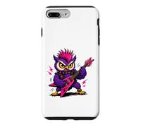 Cadeaux de Musique Punk Rock Chouette Joueur de Guitare Coque pour iPhone 7 Plus/8 Plus