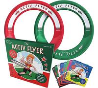 Cadeaux de Noël amusants pour les enfants [rouge / vert] Lot de 2 anneaux de frisbee: Cadeaux de Noël sympas pour garçons et filles: jouets d'extérieur parfaits pour les enfants