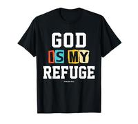 Cadeaux de Noël chrétiens versets bibliques Écritures My Refuge T-Shirt