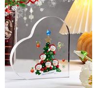 Cadeaux de Noël personnalisés pour maman, papa, cadeaux de Noël de la part de sa fille, fils, panneaux décoratifs de Noël (5 noms)
