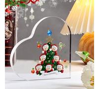 Cadeaux de Noël personnalisés pour maman, papa, cadeaux de Noël de la part de sa fille, fils, panneaux décoratifs de Noël (7 noms)