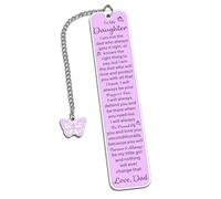 Cadeaux de Noël pour adolescentes, filles, cadeaux de Noël de la part d'un papa, marque-pages uniques pour les amateurs de livres, cadeaux de 18e anniversaire pour fille, adulte, cadeau de Noël fier