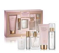 Cadeaux de Noël pour femmes, cadeaux d'anniversaire pour maman, cadeaux de soins personnels pour femmes, kit spa romantique rose de Damas avec bougie de soja, parfum en bâtonnet, lotion