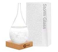 Cadeaux de Noël pour hommes femmes,Barometre a Cristaux Storm Glass Verre Tempête Stations Météorologiques Goutte d'eau Prédicteur météo Prévisions créatives Style Nordique Verre décoratif (Small)