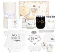 Cadeaux de nouvelle maman pour femme, cadeau de grossesse de luxe pour les nouveaux parents, cadeaux de révélation du sexe, ensembles de bébé éléphant avec gobelet pour maman, papa, essentiels pour