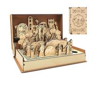 Cadeaux De Pâques Et De La Semaine Sainte Pour La Famille, Kit De Livres De Décoration De La Scène De La Résurrection De Pâques, Jeu De Livres De La Semaine Sainte En Bois, Présentoir D'histoires
