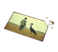 Cadeaux de Pâques Man And Bird In A Serene Field : A Moment Of Connection Puzzle à images de 1000 pièces 1000 pièces (300 pièces)