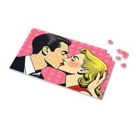Cadeaux de Pâques pour adultes, illustration pop art romantique d'un couple qui s'embrasse, casse-tête pour adultes, puzzle Eurographics de 1000 pièces (300 pièces)