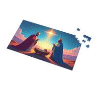 Cadeaux de Pâques pour les tout-petits Trois mages adorant l'étoile de Bethléem Puzzle de 500 pièces (500 pièces)