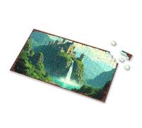 Cadeaux de Pâques Un château majestueux perché sur un paysage montagneux luxuriant avec une image Puzzle de 1000 pièces 1000 pièces (300 pièces)