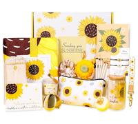 Cadeaux de rétablissement pour femme : 21 paniers-cadeaux en forme de tournesol pour soins de retraite après une chirurgie - Boîte de soleil pour maman, épouse, amie, sœur, grands-parents