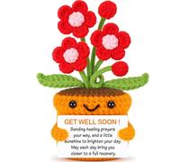 Cadeaux de rétablissement pour femme après une chirurgie, soins du cancer, se sentir mieux pensé à vous, cadeaux pour femmes et hommes au crochet fleurs émotionnelles rétablissement bientôt patients