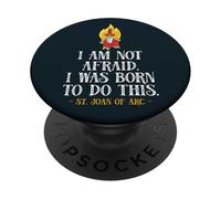 Cadeaux de Sainte Jeanne d'arc Je n'ai Pas Peur d'être née PopSockets PopGrip Adhésif